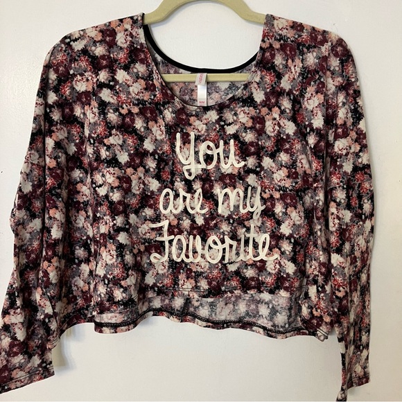 Xhilaration Tops Xhilaration Floral Long Sleeve Crop Top You Are My